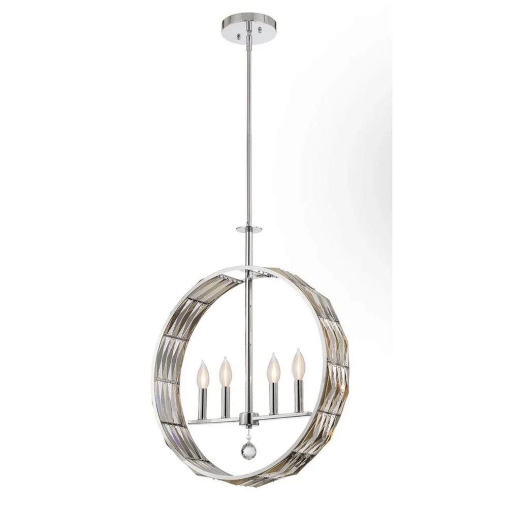 Savoy House Lighting / Lancaster 4 Chandelier / 7-971-4-11/ NIB Chrome Pendant
